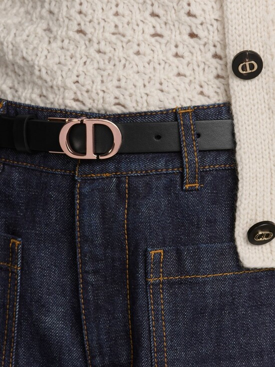 NWT!! Dior Reversible Belt White & Black Montigne Reversible Calf Leather UNISEX main image 16